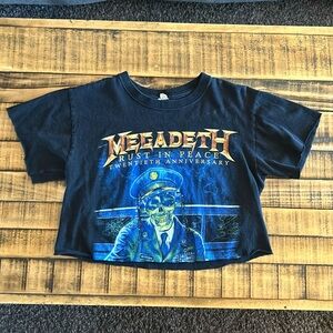 Megadeth Twentieth Anniversary Rust in Peace Crop Top Y2K